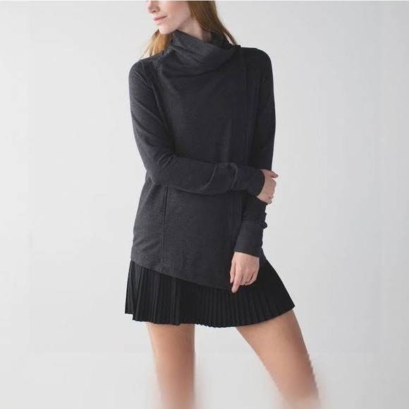 lululemon athletica Tops - Lululemon‎ Coast Wrap in Heathered Black Size 4